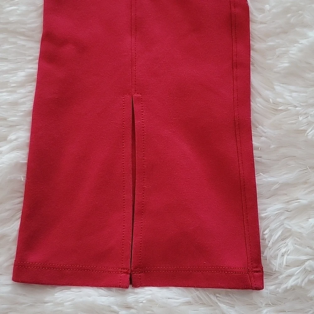 Children's Place Pull On Flare Pants Red Ankle Slits Girls Size 12